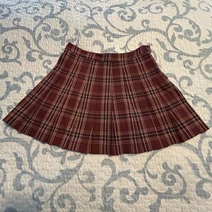 EUC Plaid pleated kawai Skirt